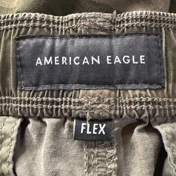 American Eagle Small TALL Mens Cargo Joggers Pants Camo Cuffed Pockets Stretch - Picture 9 of 11
